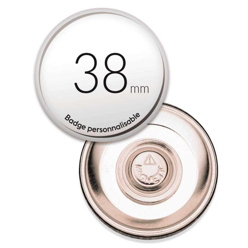 Badge aimanté rond personnalisé - 38mm