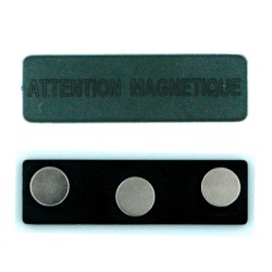 Attache magnétique pour badge aimanté 100mm - 3 aimants