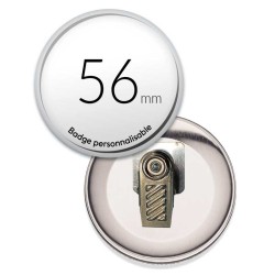 Badge avec pince rond de 56mm