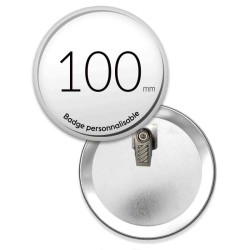 Badge à pince rond de 100mm