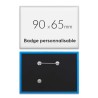 Badge rectangulaire personnalisé de 90x65mm