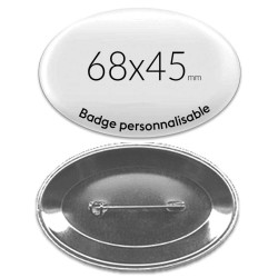 Badge personnalisé ovale épingle