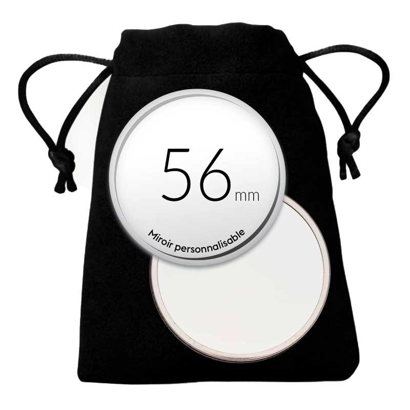 Miroir de poche et pochon velours Miroir de poche et pochon velours
