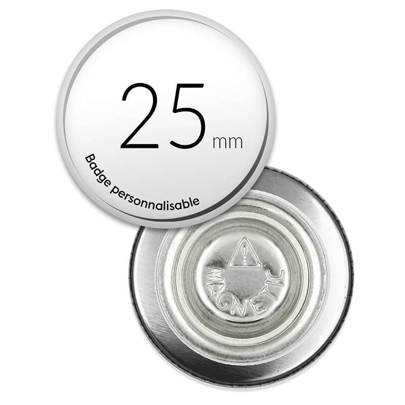 Badge avec aimant 25mm